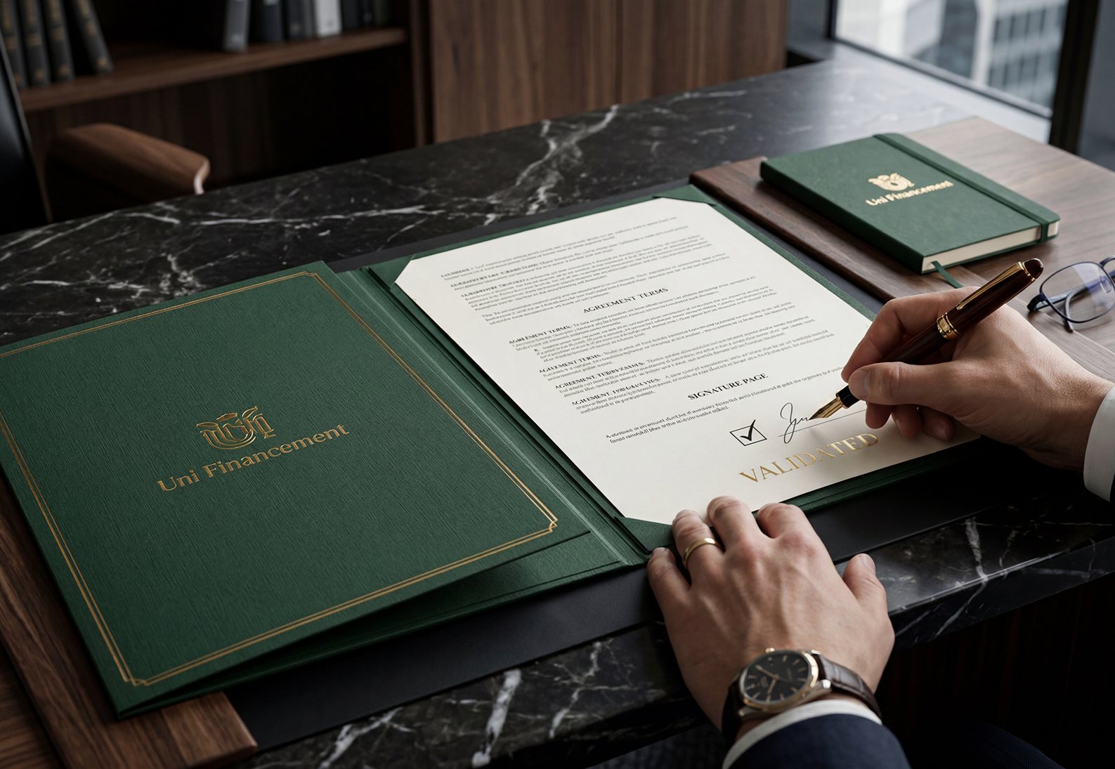 Signature d’une offre de prêt dans un dossier Uni Financement