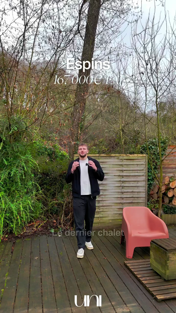 Chalet en forêt sur terrain de 4 870 m² à Espins