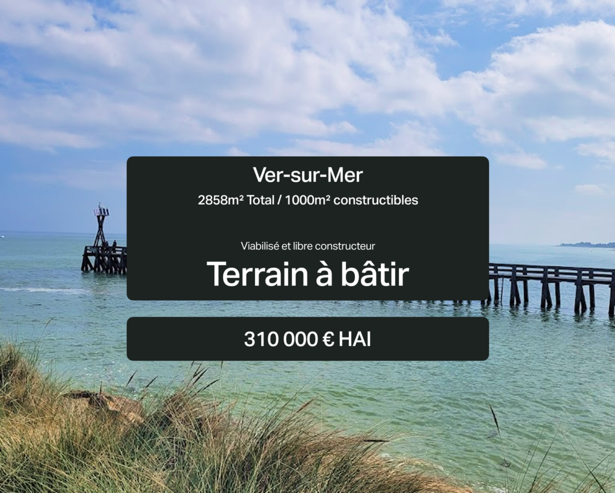 Terrain de 2800 m2 dont 1000 constructibles - VER SUR MER