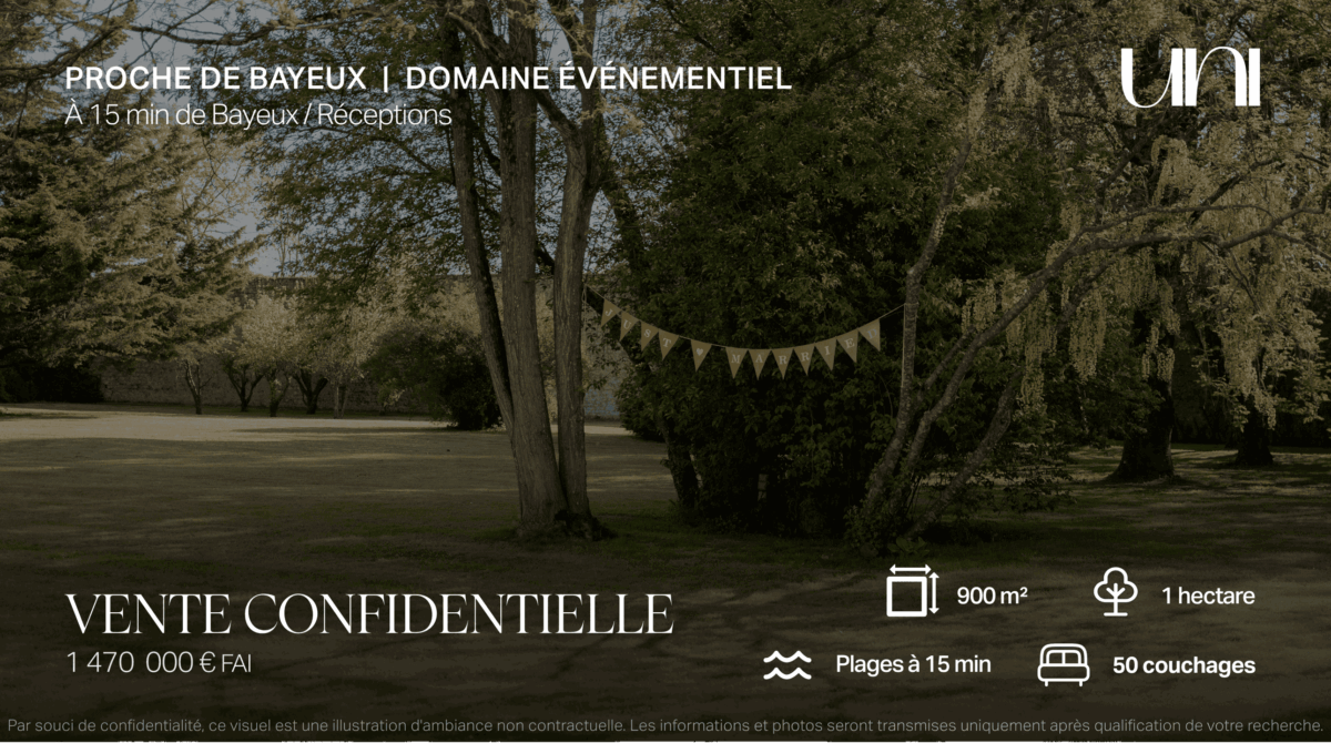 Vente confidentielle - Domaine événementiel