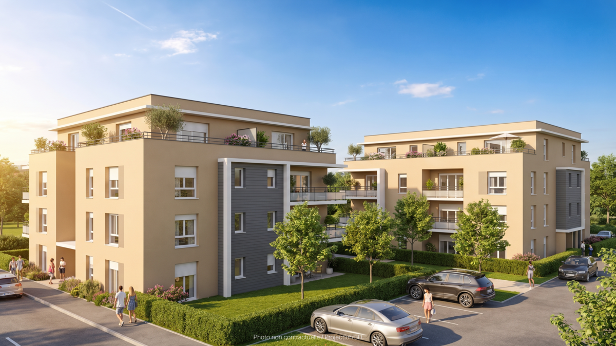 T2 de 40,49 m² - Résidence Rue de Dublin - Blainville sur Orne