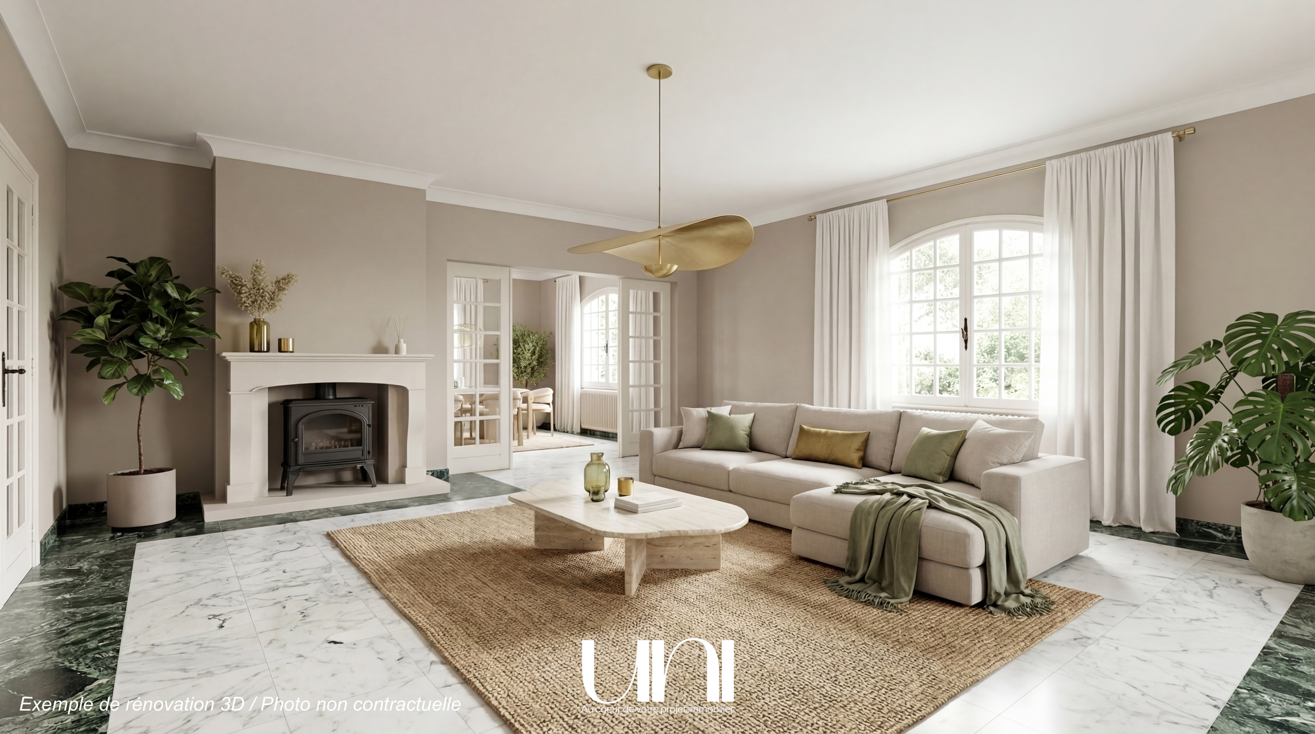 Maison de maître 10 pièces de 208m2, parcelle de 1600m2 à LION-SUR-MER