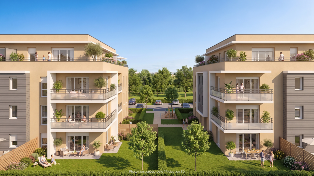 T2 de 40,49 m² - Résidence Rue de Dublin - Blainville sur Orne