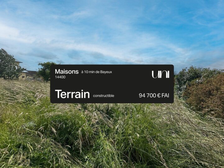 Terrain de 1246 m2 constructible à Maisons