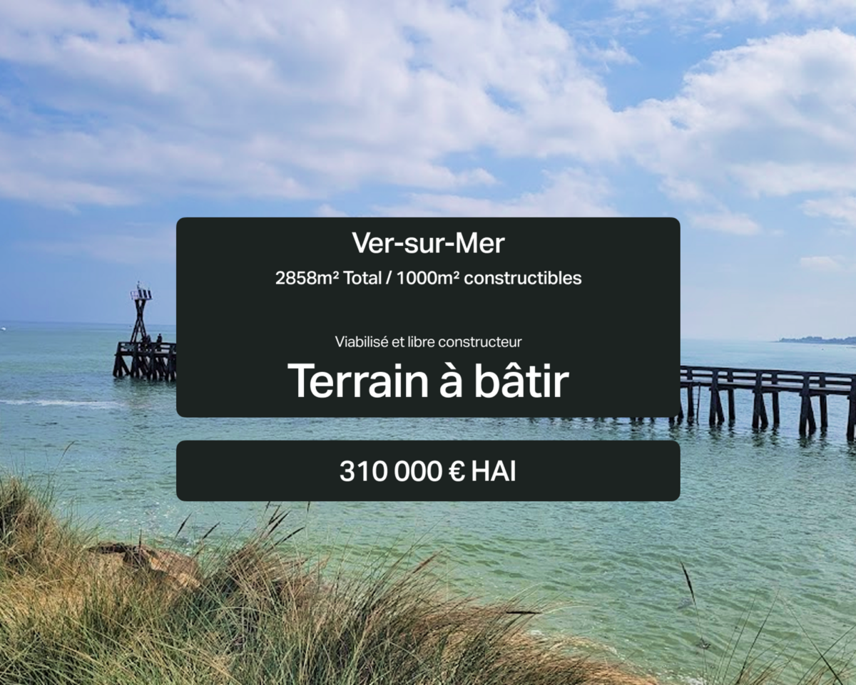Terrain de 2800 m2 dont 1000 constructibles – VER SUR MER