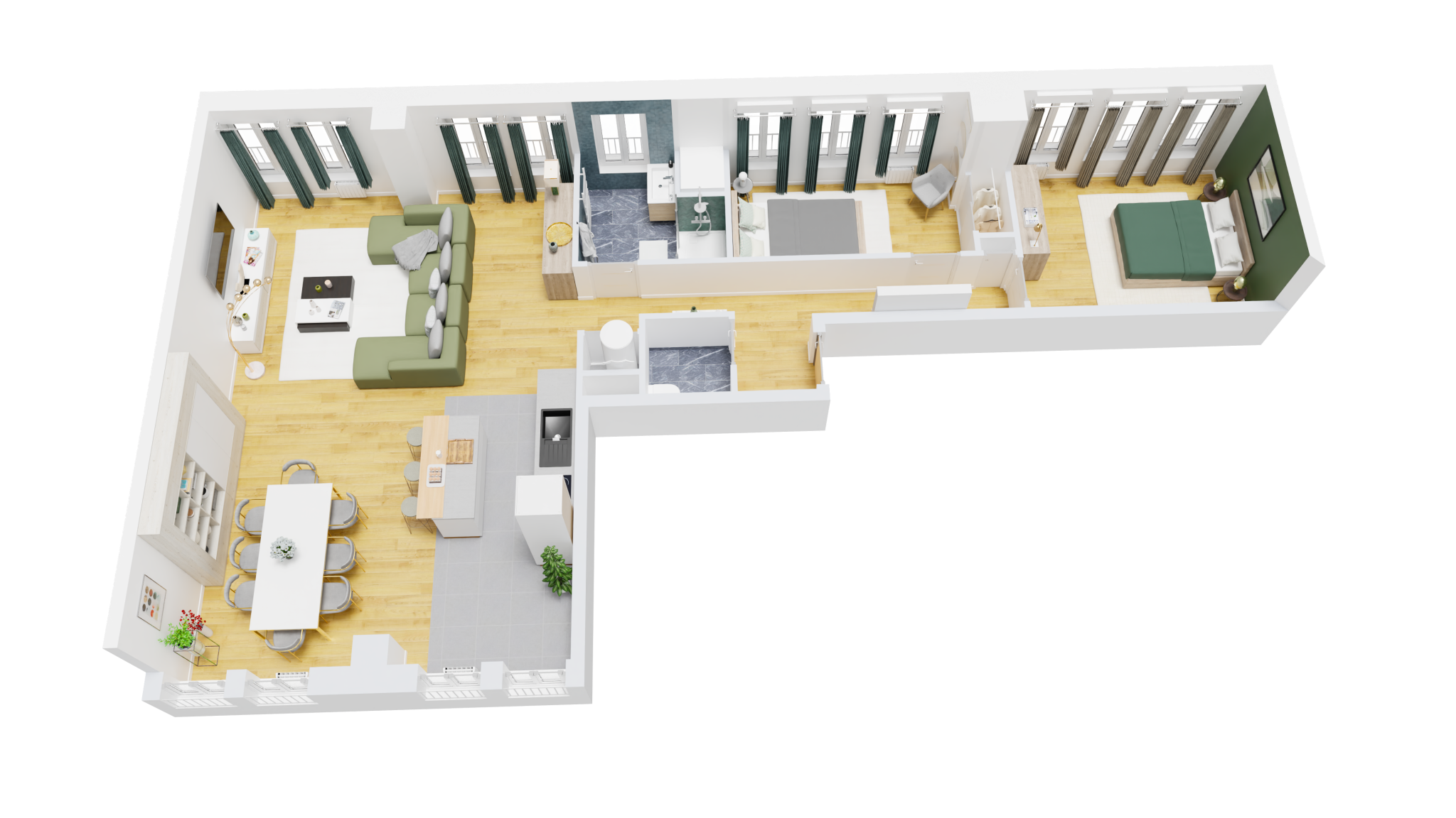 Appartement T3 92.40m2 - GAMBETTA