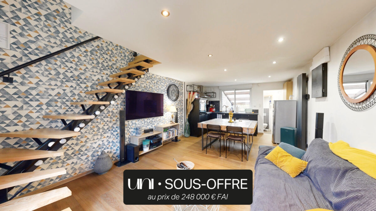 Maison de ville T4 de 61m2 avec petit jardin et terrasse rare à la vente