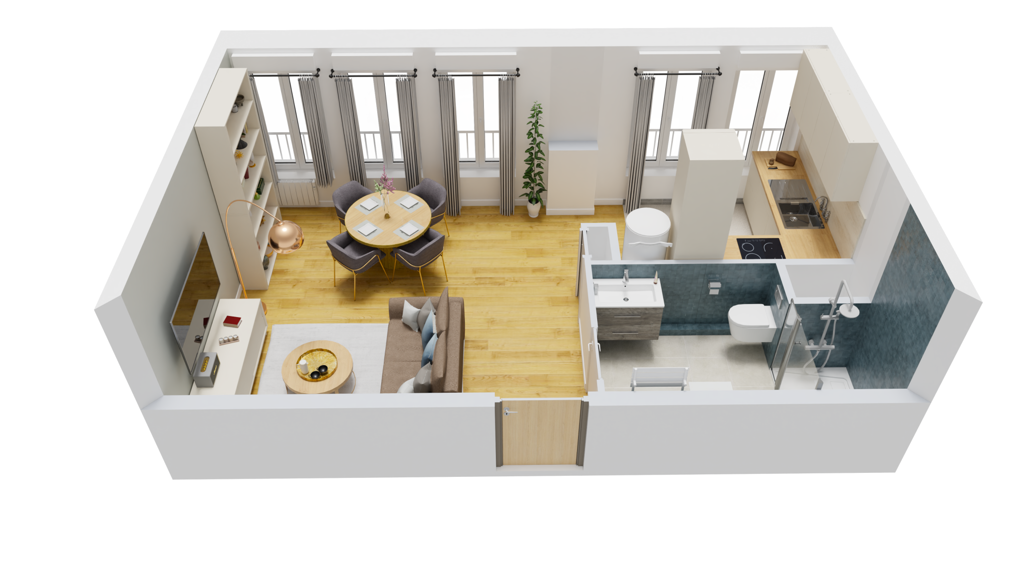 Appartement T1 25,48m2 - Lot 9 - GAMBETTA