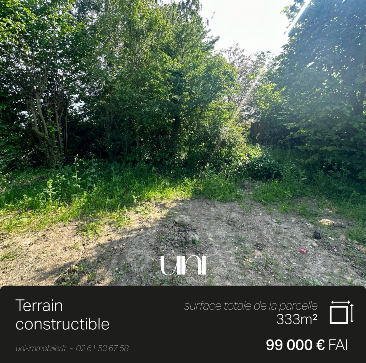 Terrain à bâtir de 333m2 - Périers-sur-le-Dan