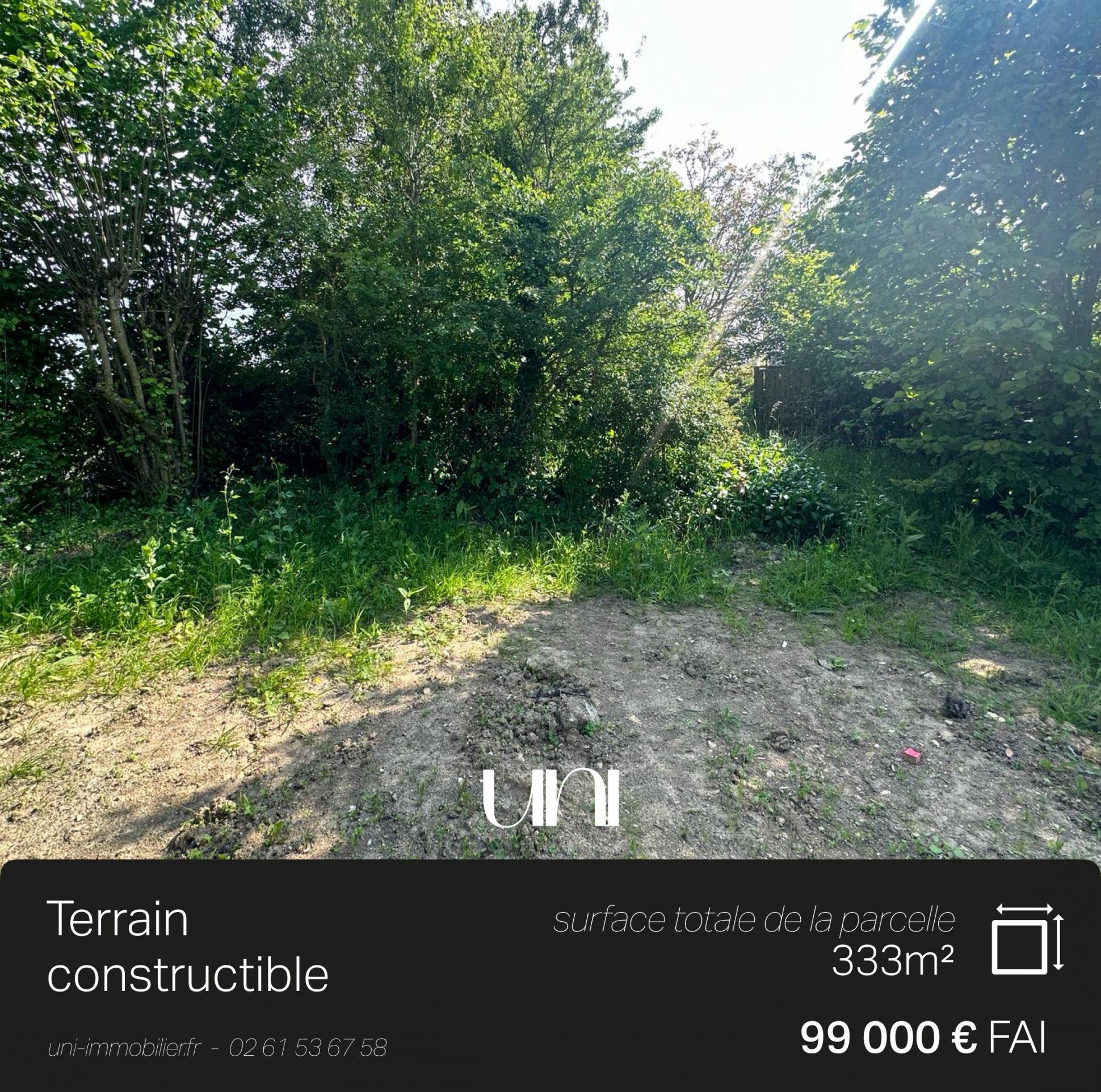 Terrain à bâtir de 333m2 - Périers-sur-le-Dan