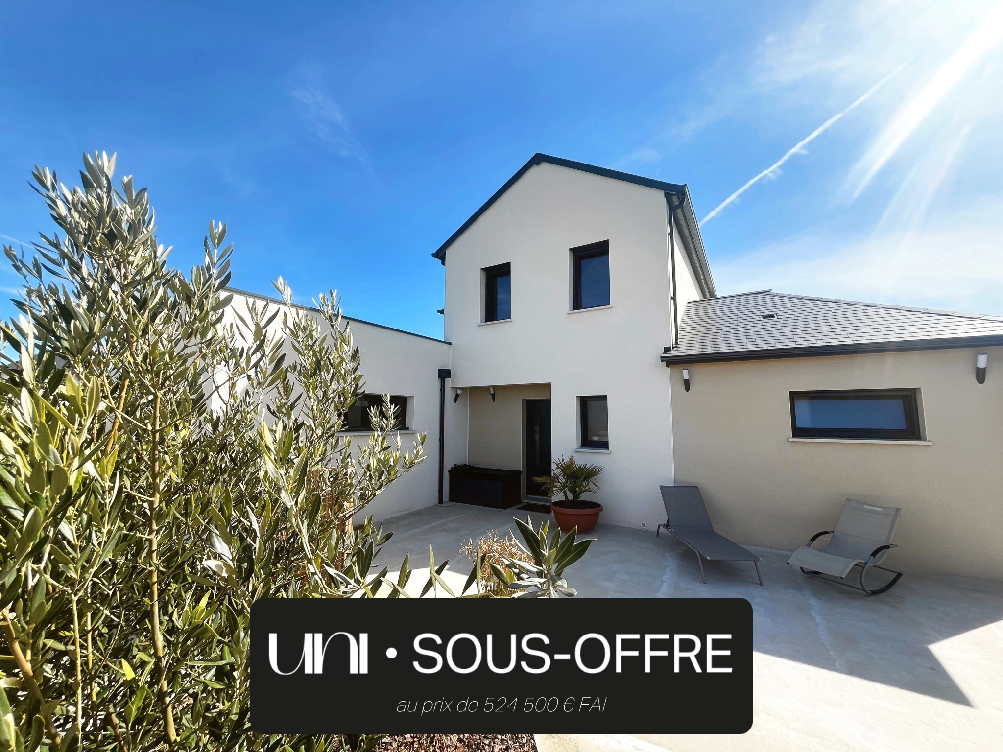 Belle maison contemporaine T4 de 148m2 sur 465m2 de terrain