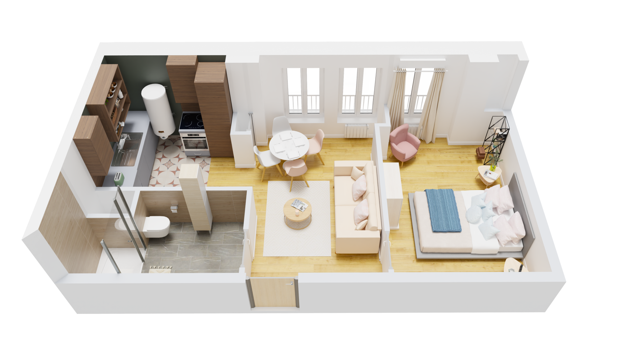 Appartement T2 35,87m2 - GAMBETTA