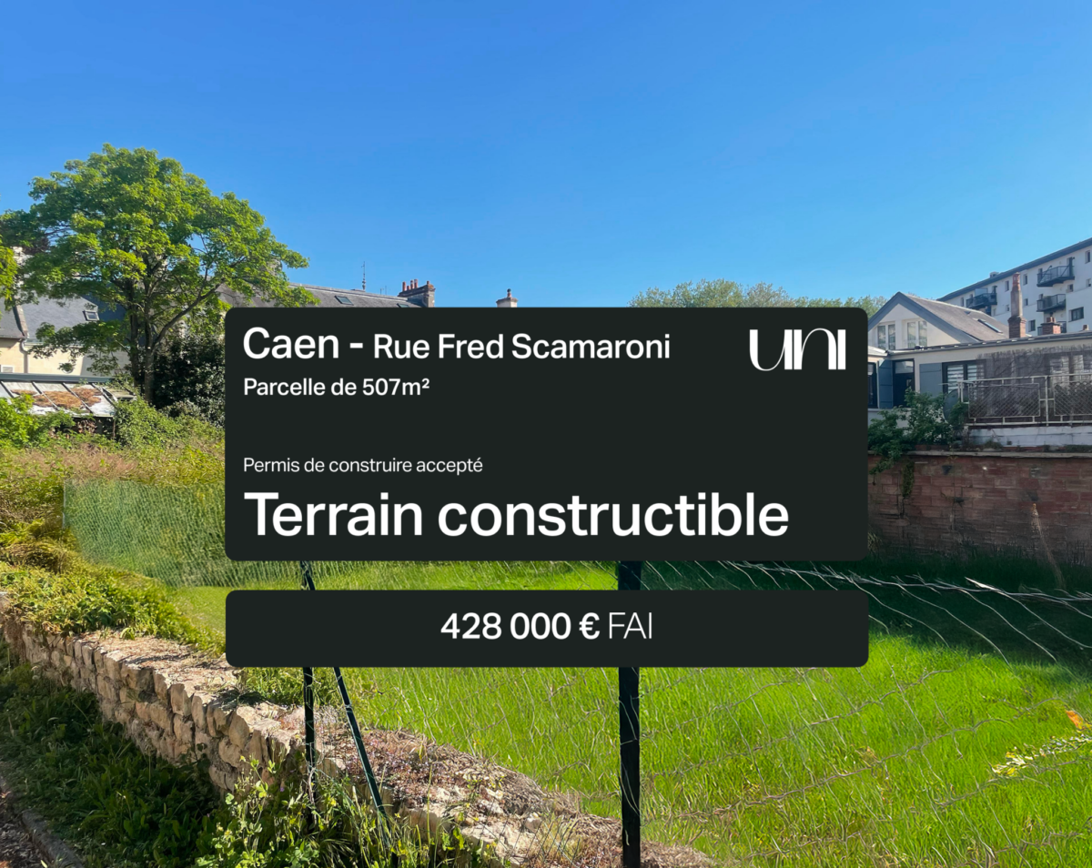 Terrain de 507 m2, constructible et viabilisé - CAEN
