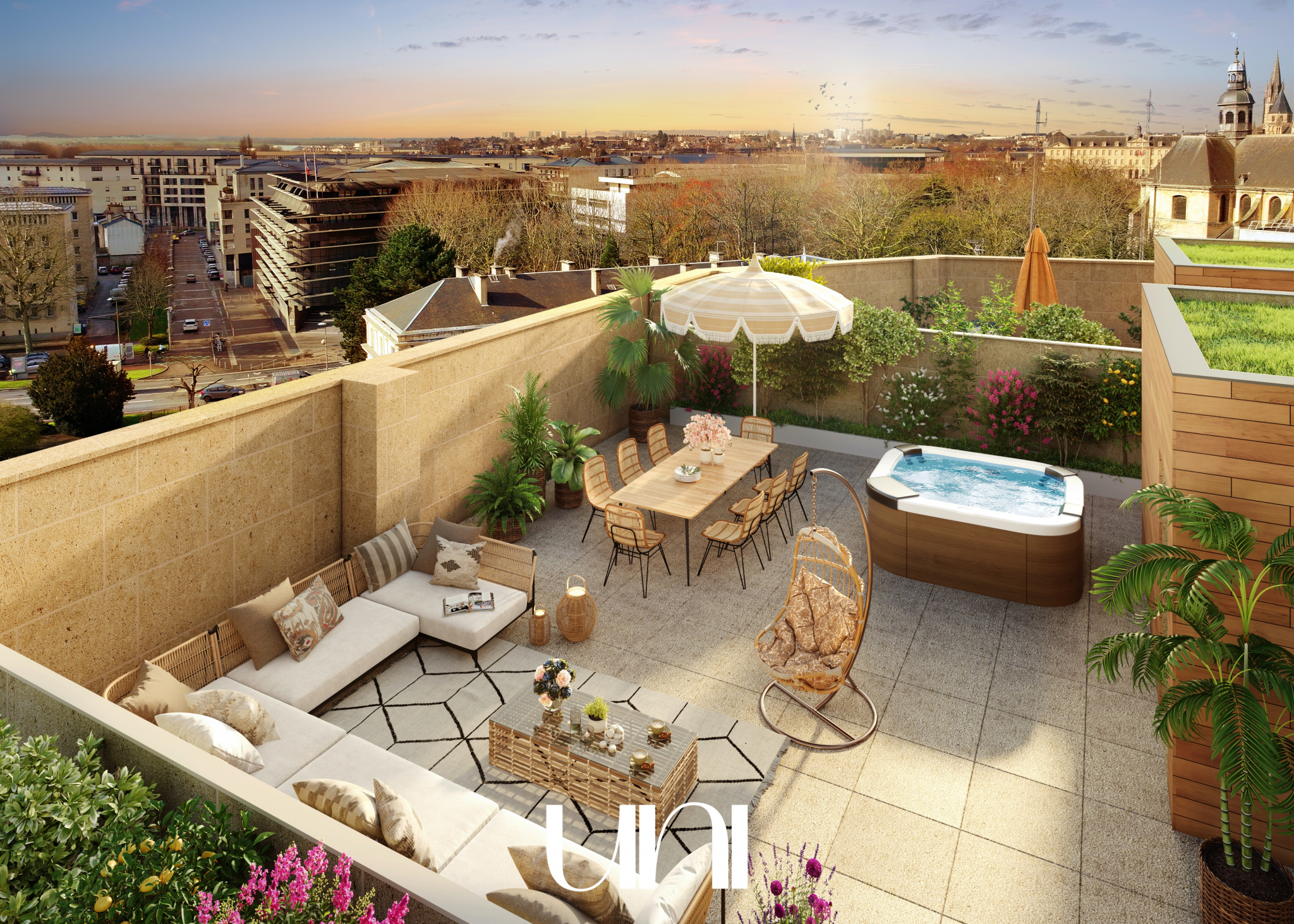 Appartement T4 114,37 avec Rooftop de 88m 2 - GAMBETTA
