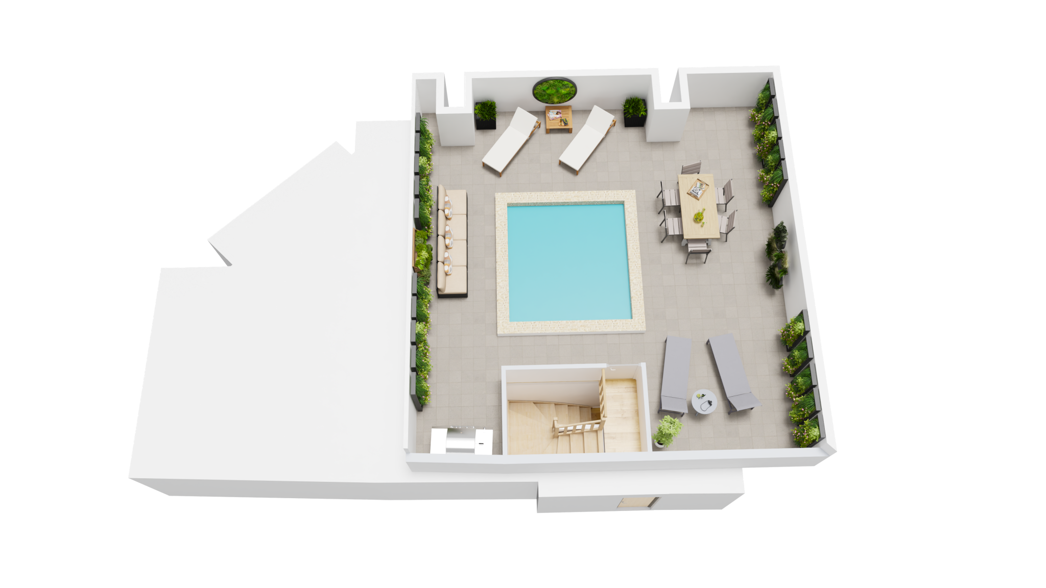 Appartement T4  106,29m2 avec Rooftop de 87m2 - GAMBETTA