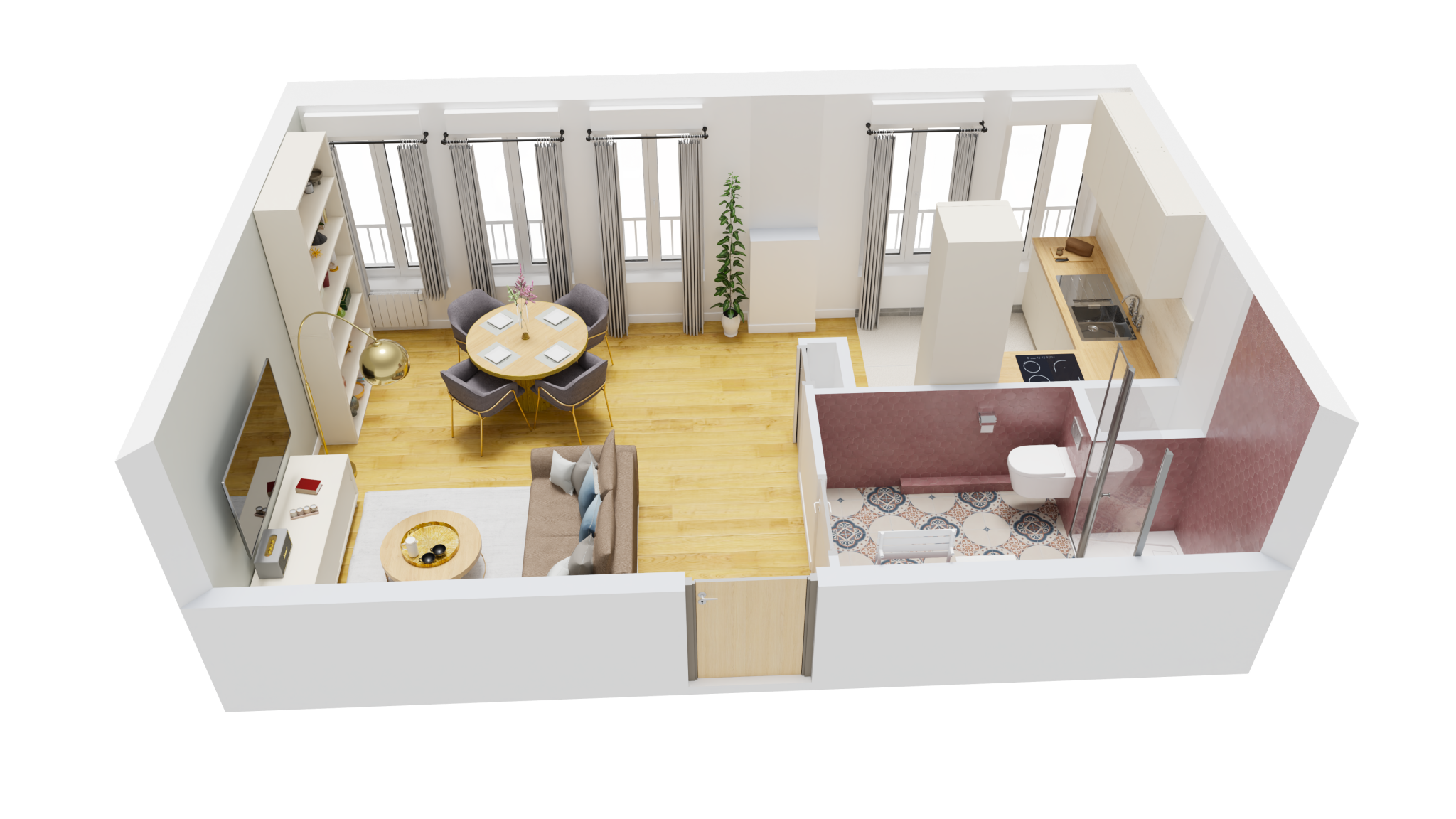 Appartement T1 30,77m2 - GAMBETTA