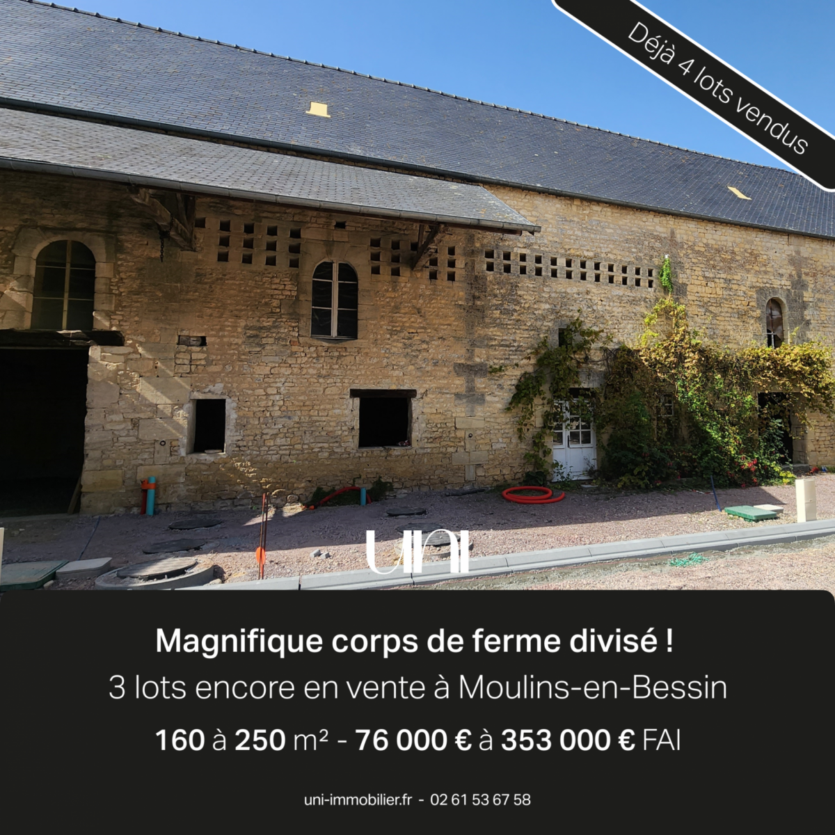 Dernier lot à la vente dans un magnifique corps de ferme