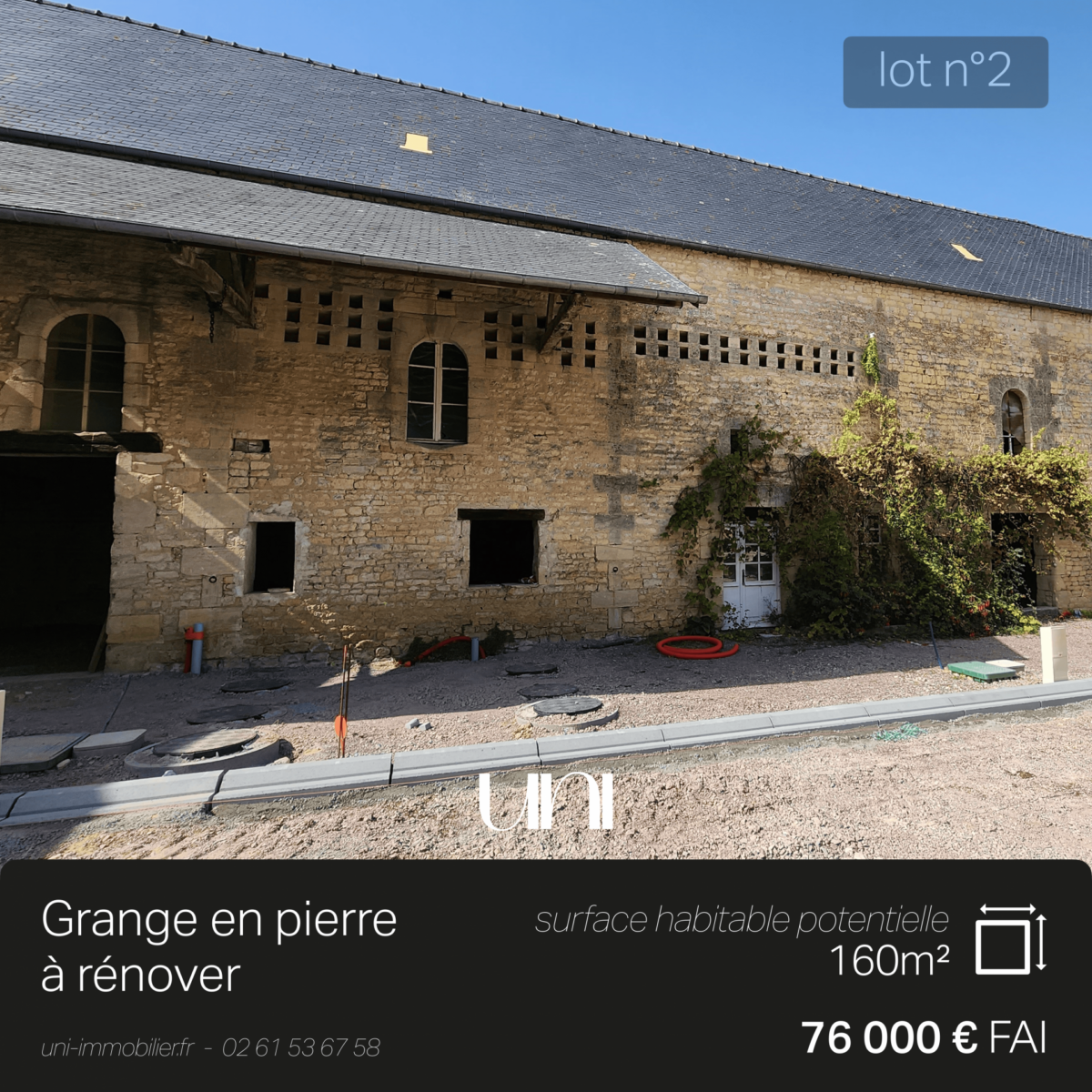 Dernier lot à la vente dans un magnifique corps de ferme