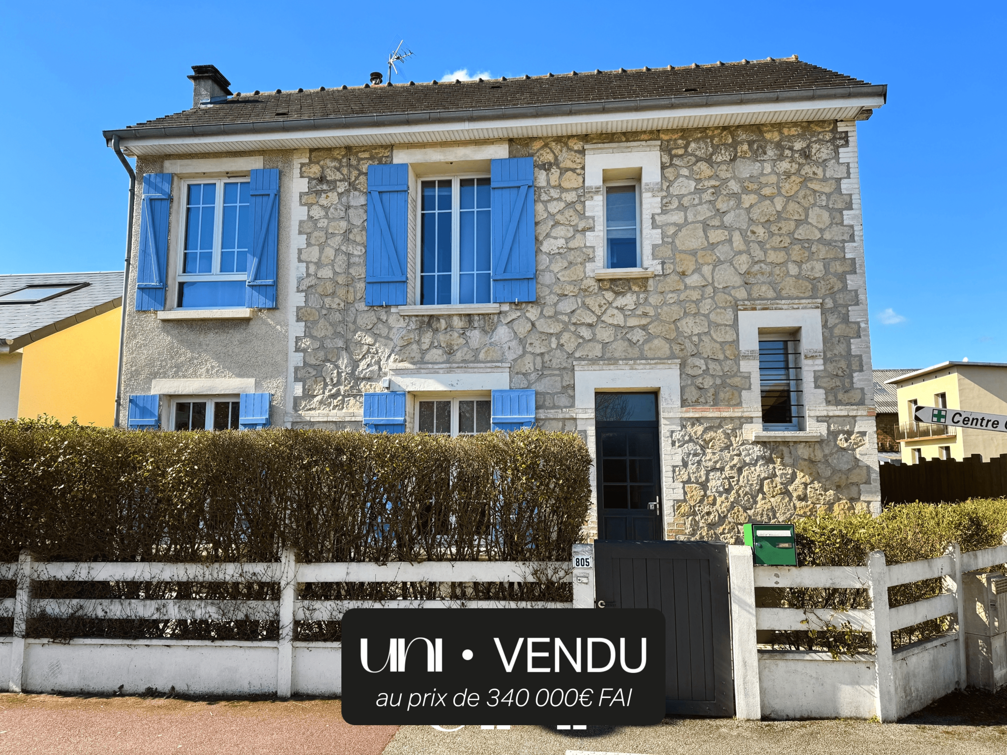 Maison de ville T4 de 103m2 avec jardin, garage et dépendance sur un terrain de 345m2